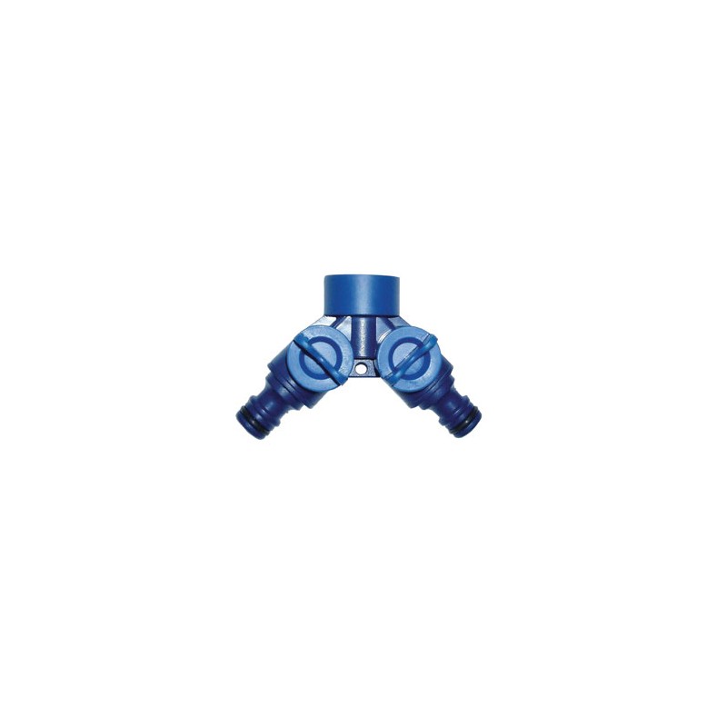 PRESA RUBINETTO A 2 VIE 3/4 BLU TECH