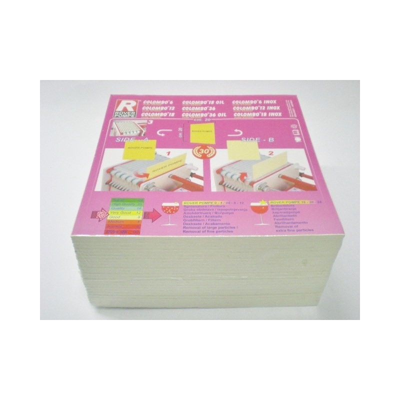 CARTONI FILTRANTI ROVER 8 20X20  PZ.25