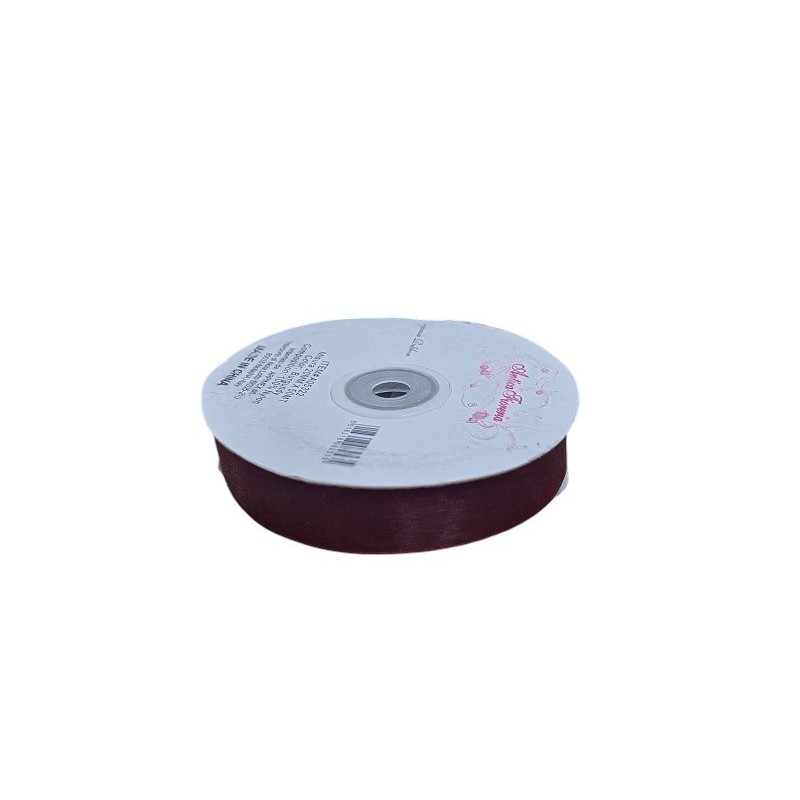 NASTRO ORGANZA MT.50 X 20MM BORDEAUX