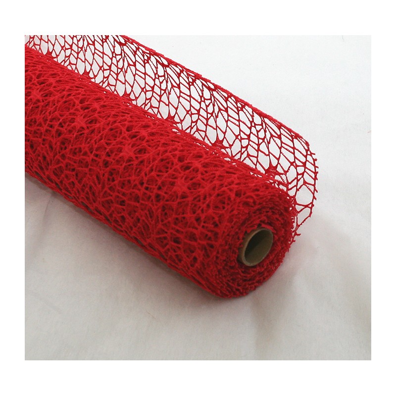 POLYCOTTON NET CM.48X5YDS RED
