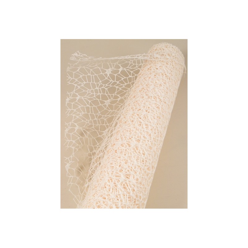 POLYCOTTON NET CM.48X5YDS IVORY