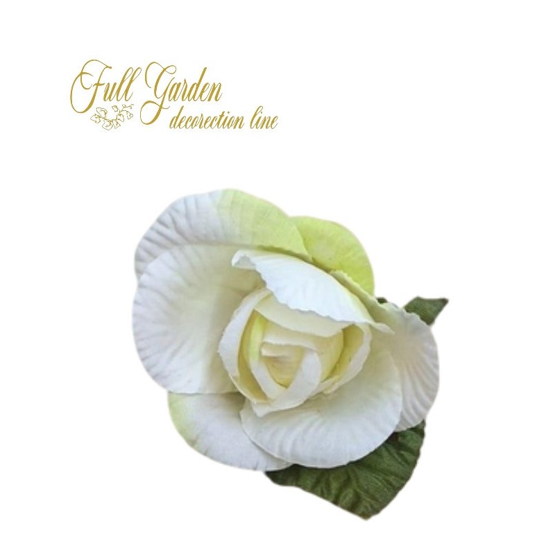 ROSA MAXI C/FOGLIA LIGHT GREEN