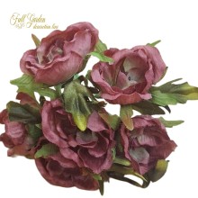 ROSA MAXI C/FOGLIA PZ.6 OLD PINK