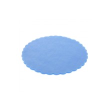 VELO ORGANZA SMERLATO TONDO CM.23 50PZ CELESTE