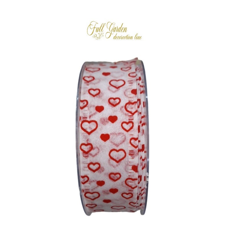 NASTRO CUORI MM40X40MT BIANCO