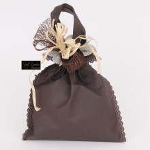 BORSA TOFFY DARK BROWN/CREAM CM21X25