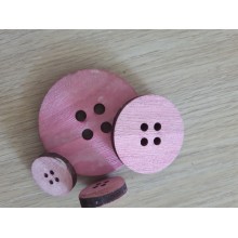 WOOD BOTTON PZ.30 3 SIZES PINK