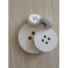 WOOD BOTTON PZ.30 3 SIZES WHITE