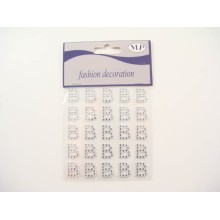 CLEAR DIAM. LETTERA (B) STICKERS 25PZ