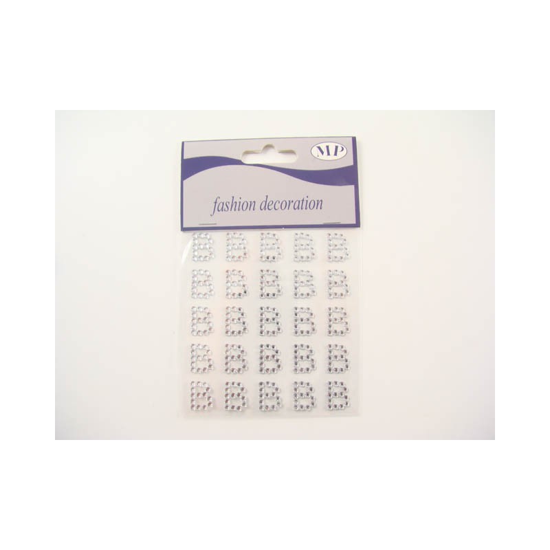 CLEAR DIAM. LETTERA (B) STICKERS 25PZ