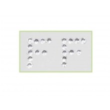 CLEAR DIAM. LETTERA (F) STICKERS 25PZ