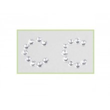 CLEAR DIAM. LETTERA (C) STICKERS 25PZ