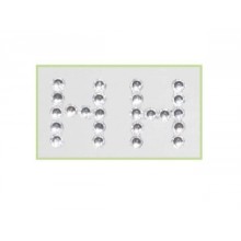 CLEAR DIAM. LETTERA (H) STICKERS 25PZ