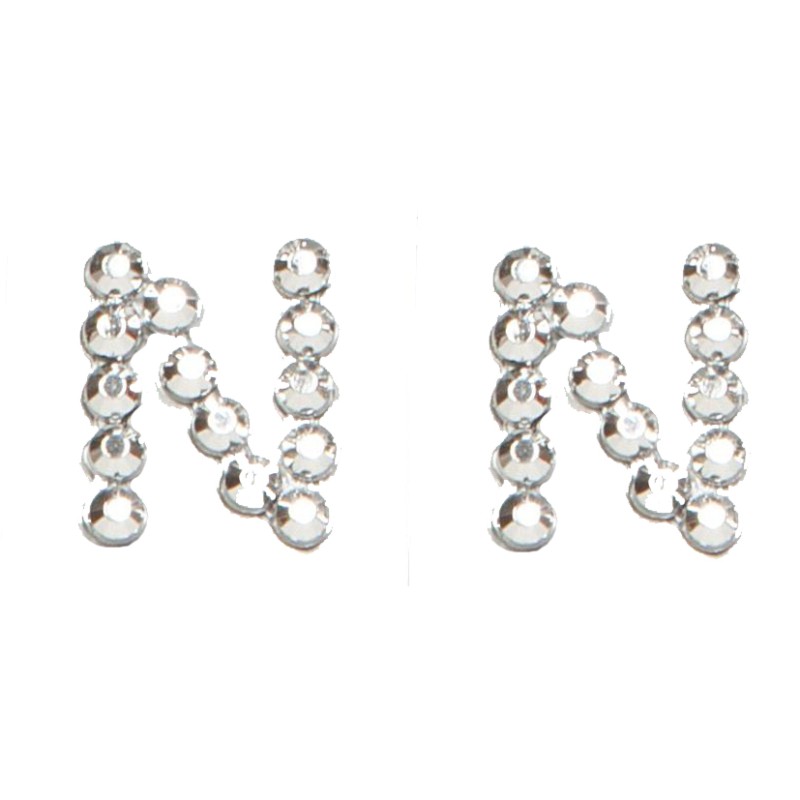 CLEAR DIAM. LETTERA (N) STICKERS 25PZ