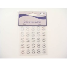 CLEAR DIAM. LETTERA (S) STICKERS 25PZ