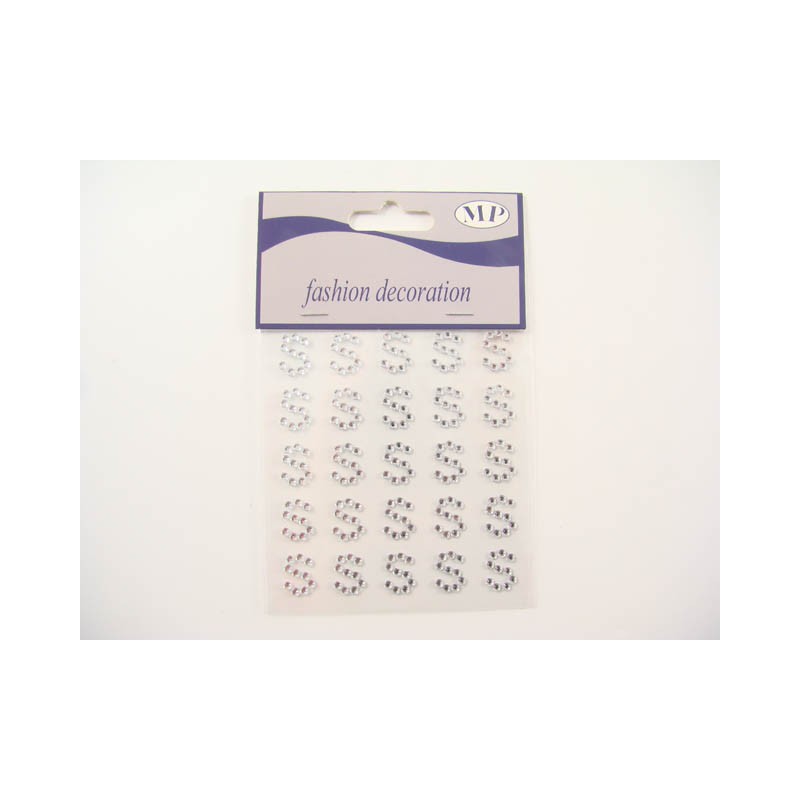 CLEAR DIAM. LETTERA (S) STICKERS 25PZ