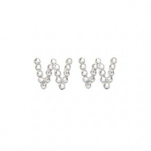 CLEAR DIAM. LETTERA (W) STICKERS 25PZ