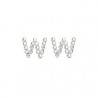 CLEAR DIAM. LETTERA (W) STICKERS 25PZ