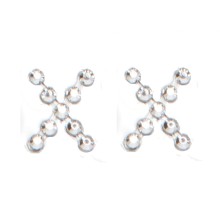 CLEAR DIAM. LETTERA (X) STICKERS 25PZ