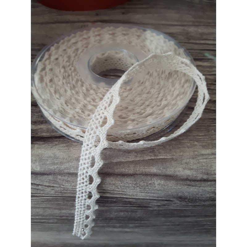 NASTRO MERLETTO NATURAL MM10X10MT