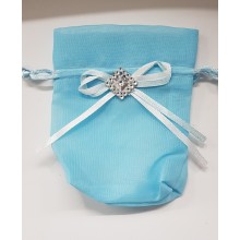 SACCHETTI PICC. C/PLACCA ARG. CELESTE PZ.10