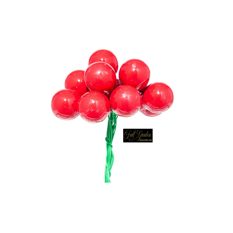 BOX 144 PICK SFERE VETRO MM.20 RED