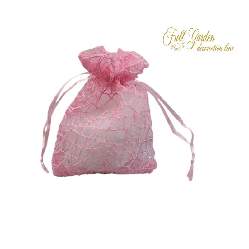 SACCHETTI RETE ROSA PZ.12