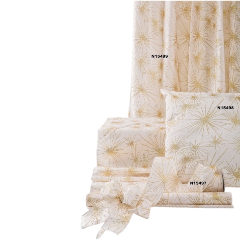 ROLLO FAUX SILK CM.48 X 3,5MT IVORY/GOLD