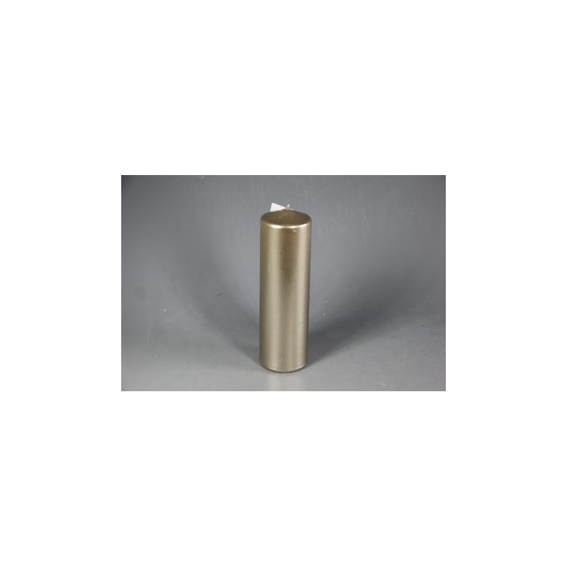 PILLAR CANDLE METALLIC 100X50MM CHAMPAGNE PZ.12