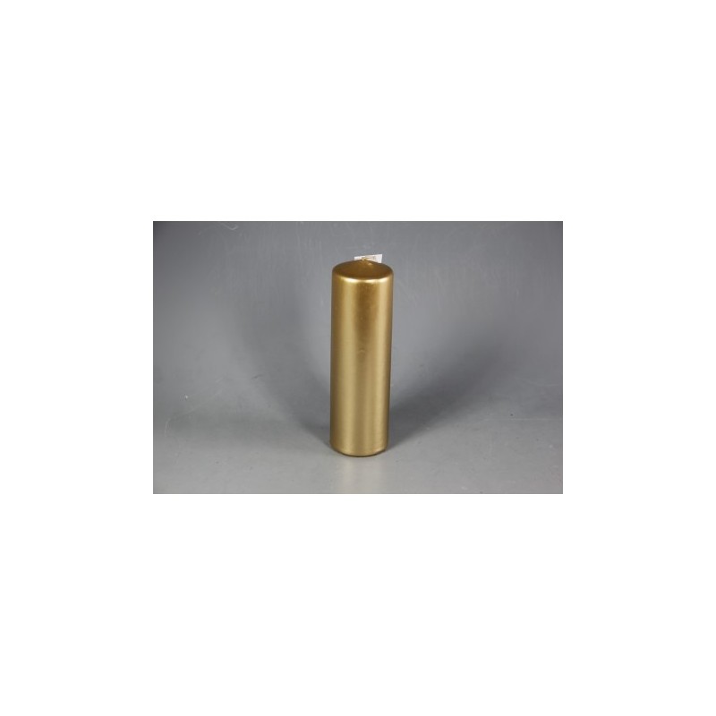 PILLAR CANDLE METALLIC 150X75MM GOLD PZ.4