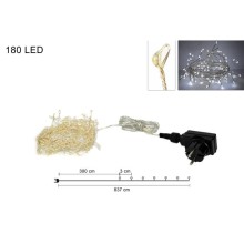 GOCCE LUCI 180LED LUCE FISSA BIANCO FREDDO