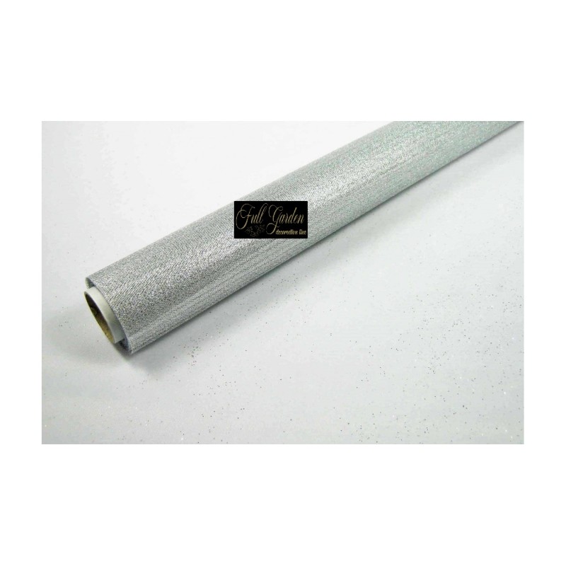 BOBINA ORGANZA LAMINATA MM800X5M  ARGENTO