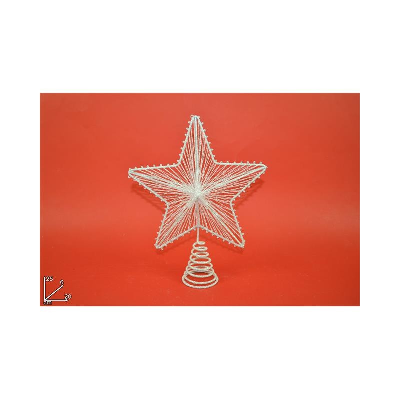 PUNTALE STELLA 25CM BIANCO