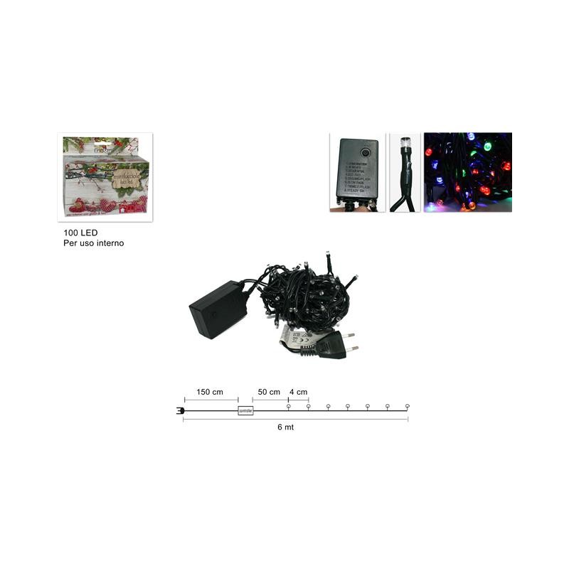 MINILUCCIOLE 100LED MULTICOLOR PER INTERNO