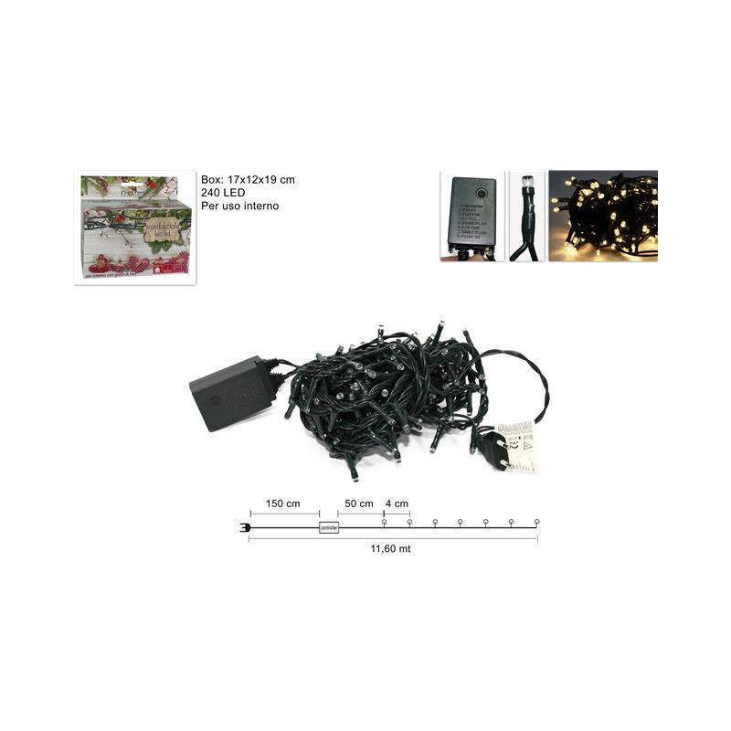 MINILUCCIOLE 240LED BIANCO CALDO PER INTERNO