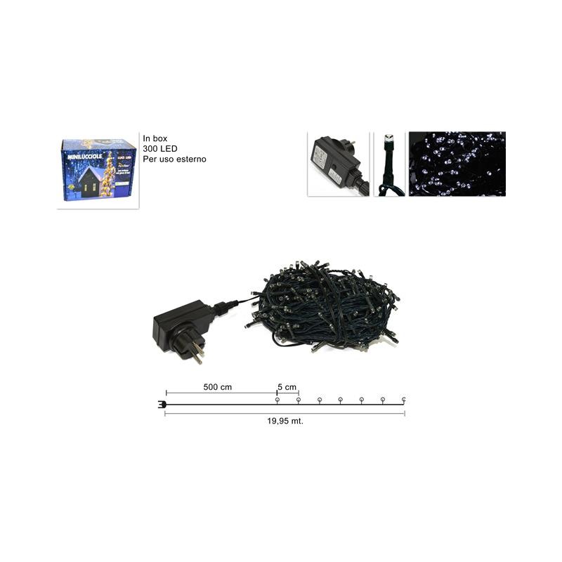 MINILUCCIOLE 300LED BIANCO PER ESTERNO