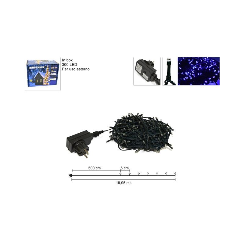 MINILUCCIOLE 300LED BLU PER ESTERNO