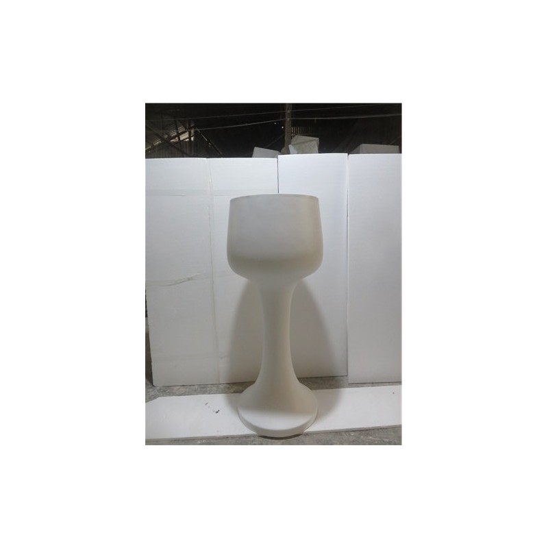 BICCHIERE A CALICE BIANCO SATINATO D.46.5 H108