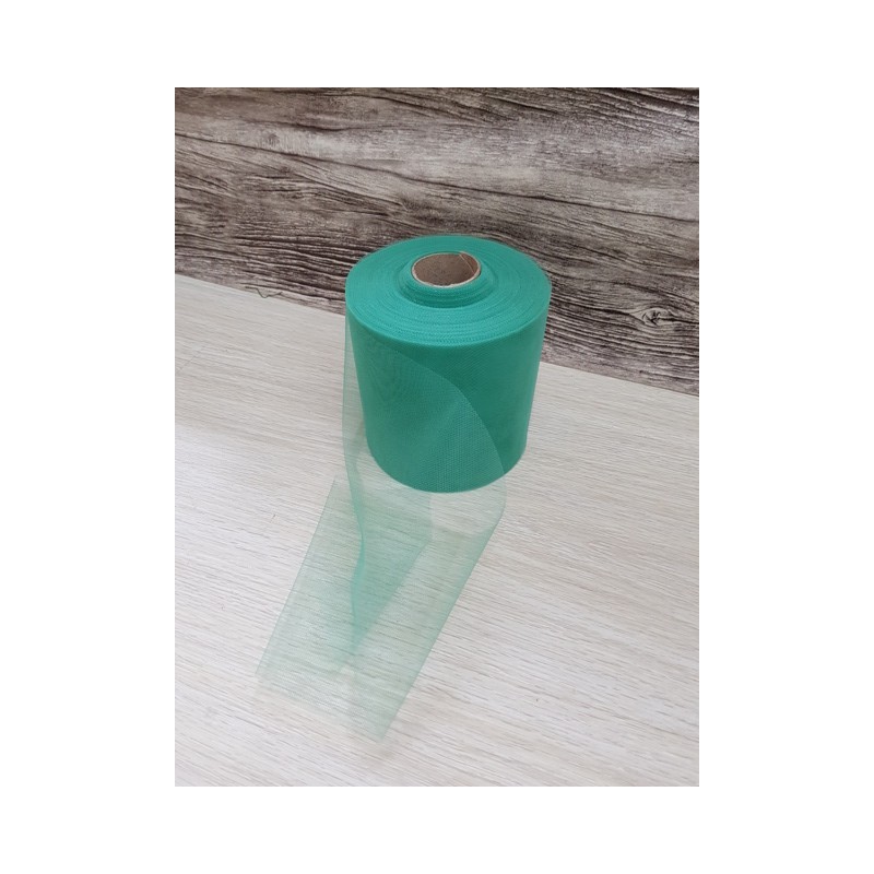 ROTOLO TULLE 100MT H12,5CM VERDE SCURO