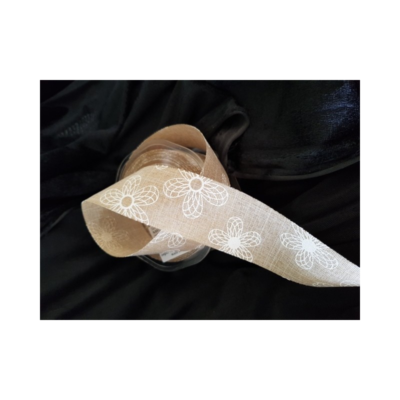 NASTRO FLOWERS POP MM38X15MT DOVE-GREY