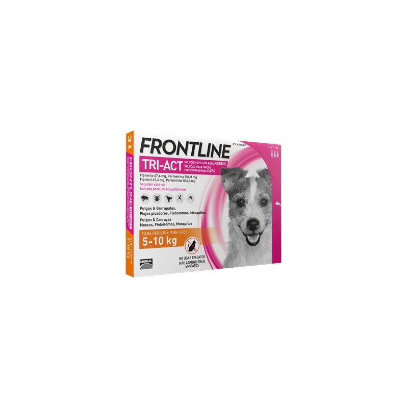 FRONTLINE TRI-ACT 5-10KG 6 PIPETTE