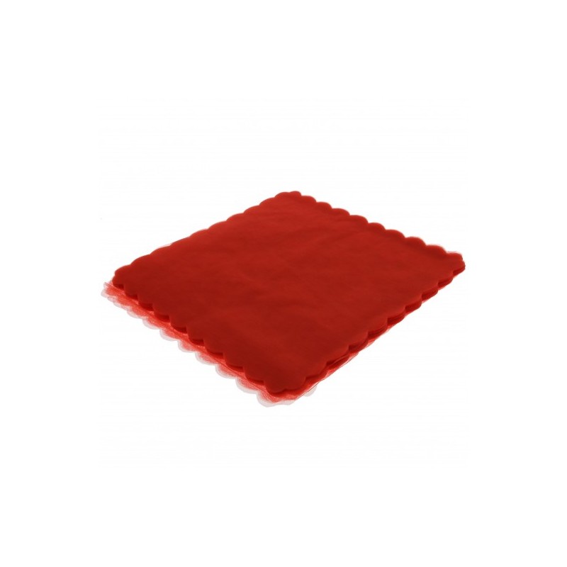VELO ORGANZA SMERLATO QUADRO CM.23 100PZ ROSSO
