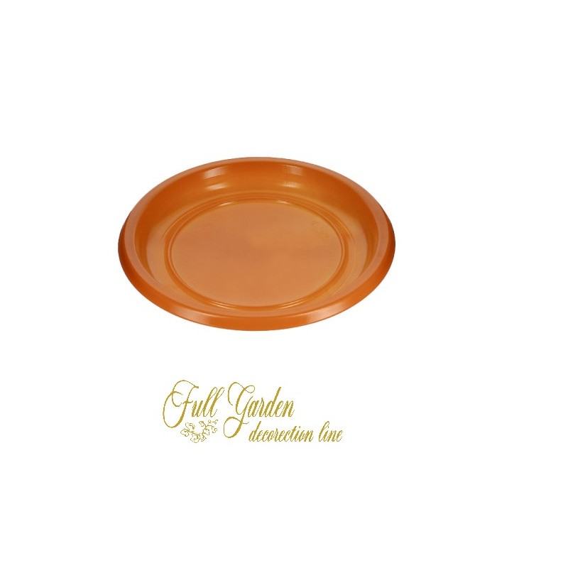 PIATTINO DESSERT ARANCIO  PLASTICA  PZ 25