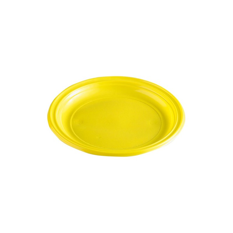PIATTINO DESSERT GIALLO PLASTICA PZ 25