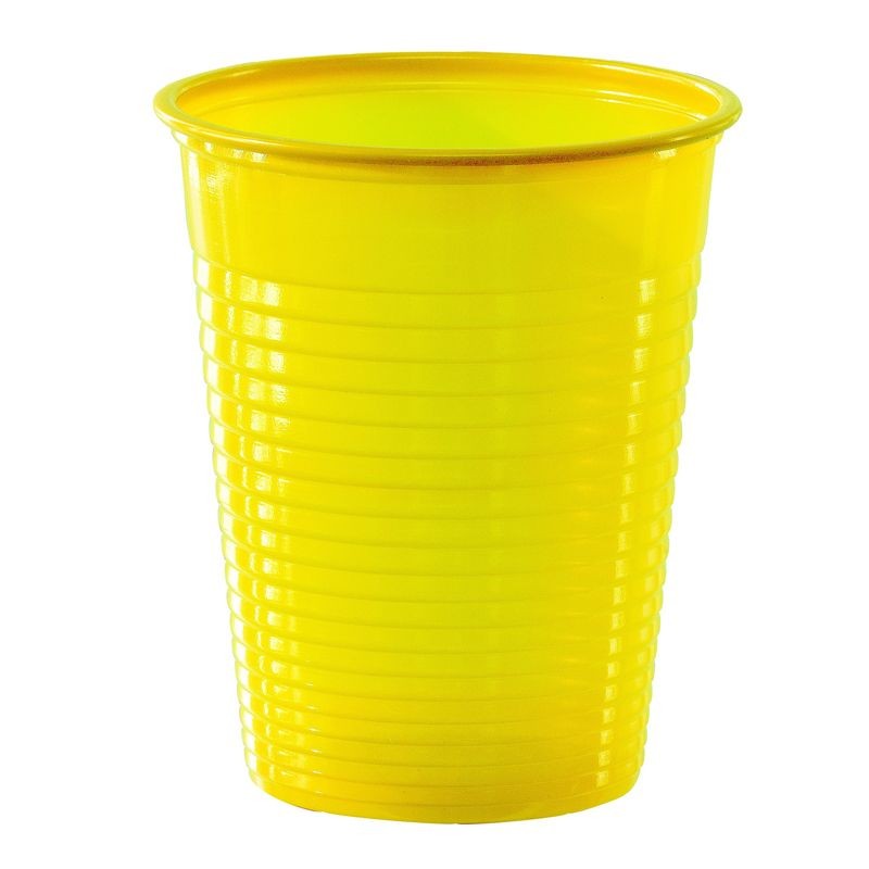 BICCHIERI GIALLO PLASTICA  CC200 PZ.50