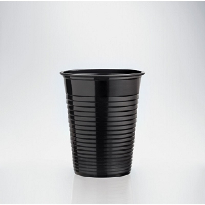 BICCHIERI NERO PLASTICA CC200 PZ.50