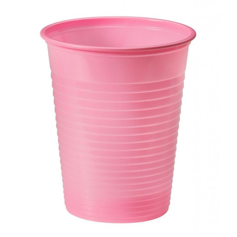 BICCHIERI ROSA PLASTICA CC200 PZ.50