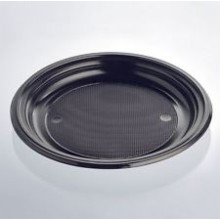 PIATTO PIANO PLASTICA NERO CM.22 PZ 20