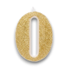 CANDELINA BIO GLITTER N 0 CM 9.5 ORO