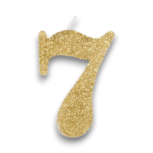 CANDELINA BIO  GLITTER N 7 CM 9.5 ORO